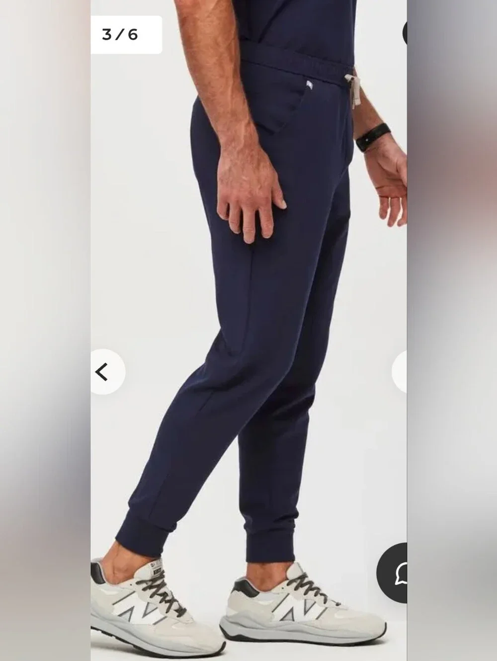 Figs Mens Medium Tall Navy Blue Tansen Jogger Scrub Pants